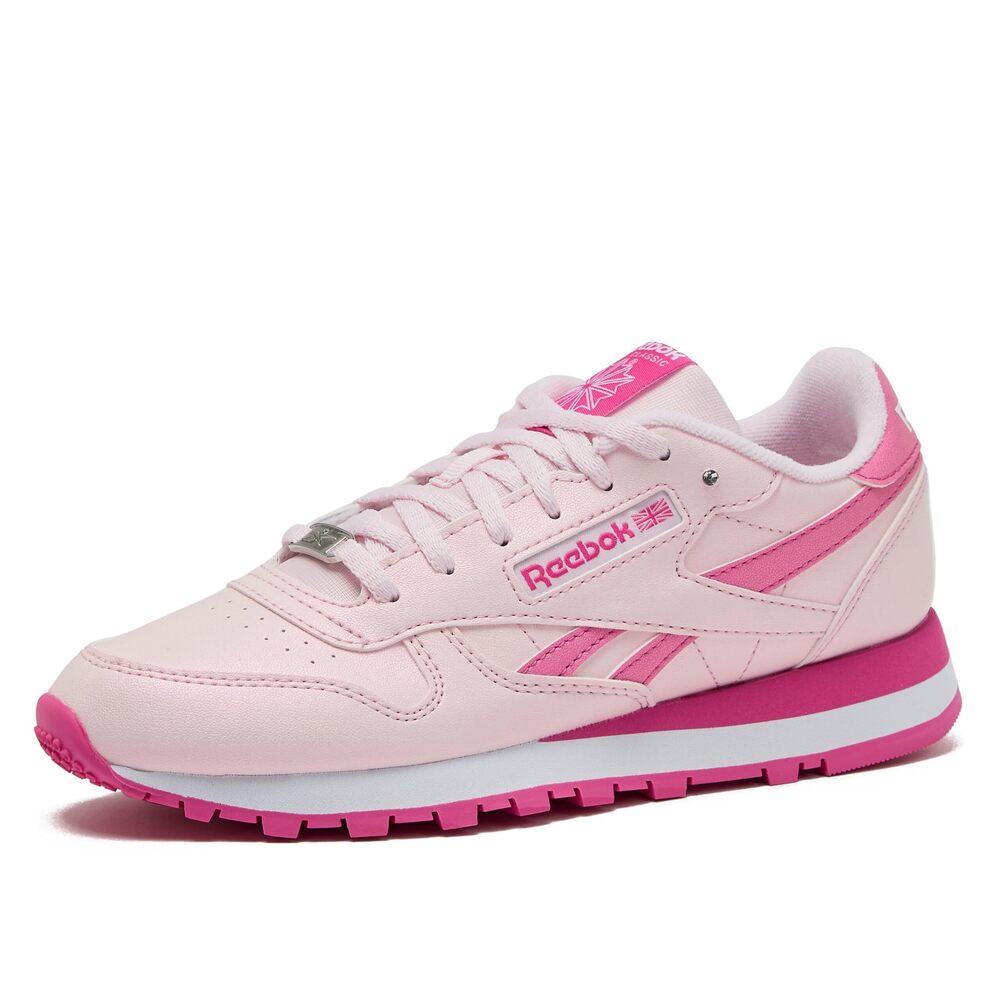 Reebok Classic Leather Sneakers, Frosted Berry/True Pink/White, 5.5 Big Kid